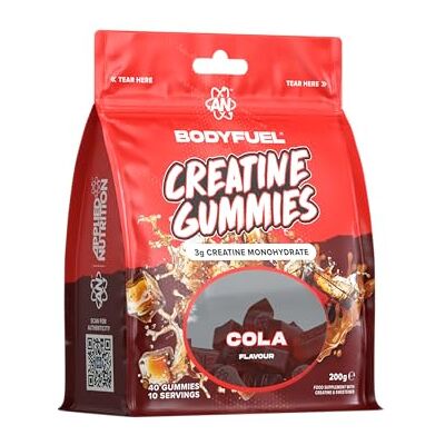 Applied Nutrition BodyFuel Creatine Gummies 3g Creatine Monohydrate per Serving, Chewable Creatine Gummies for Strength Power & Performance Support (200g – 40 Gummies 10 Servings) (Cola) Applied Nutrition BodyFuel Creatine Gummies 3g Creatine Monohydrate per Serving, Chewable Creatine Gummies for Strength Power & Performance Support (200g – 40 Gummies 10 Servings) (Cola)