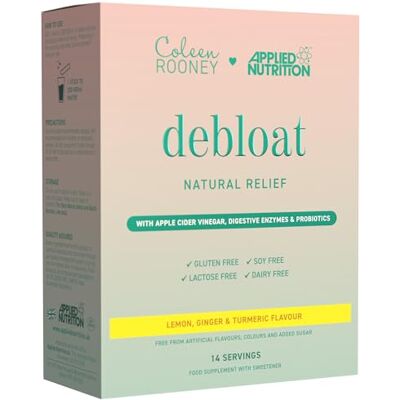 Applied Nutrition Coleen Rooney Debloat Powder Apple Cider Vinegar & Enzymes Best Digestive Health Best Vegan Gut Support Natural Bloating Relief (14 x 9.1g) (Lemon, Ginger & Turmeric) Applied Nutrition Coleen Rooney Debloat Powder Apple Cider Vinegar & Enzymes Best Digestive Health Best Vegan Gut Support Natural Bloating Relief (14 x 9.1g) (Lemon, Ginger & Turmeric)