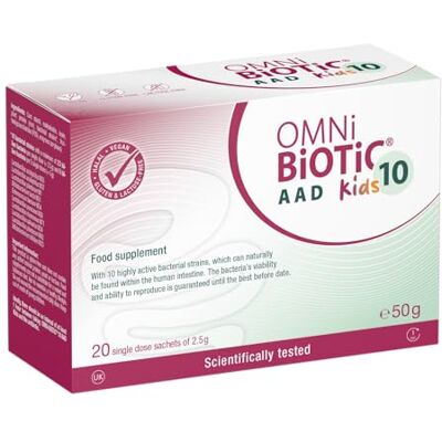 OMNi BiOTiC 10 AAD Kids Probiotic for Kids Easy to take Child-Specific Formulation with Neutral Flavour 20 Sachets Powder Vegan Gluten-Free Halal for Daily use OMNi BiOTiC 10 AAD Kids Probiotic for Kids Easy to take Child-Specific Formulation with Neutral Flavour 20 Sachets Powder Vegan Gluten-Free Halal for Daily use