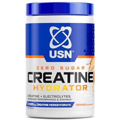 USN Creatine Hydrator Powder Creatine Monohydrate with Electrolytes Hydration, Strength & Performance Support Intra Workout for Endurance & Recovery 330g (30 Servings) Orange USN Creatine Hydrator Powder Creatine Monohydrate with Electrolytes Hydration, Strength & Performance Support Intra Workout for Endurance & Recovery 330g (30 Servings) Orange