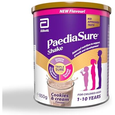 PediaSure PaediaSure Shake – Cookies & Cream Flavour – 850g – Balanced Nutritional Supplement Drink – Multivitamin for Kids – With Protein, Carbohydrates & Minerals – Supports Growth & Development – Vegetarian PediaSure PaediaSure Shake – Cookies & Cream Flavour – 850g – Balanced Nutritional Supplement Drink – Multivitamin for Kids – With Protein, Carbohydrates & Minerals – Supports Growth & Development – Vegetarian