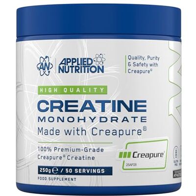 Applied Nutrition – Creatine Monohydrate – Made with Creapure® – Best Premium-Grade Creatine – Best Performance & Strength Support – Increased Energy & Endurance – (250g – 50 Servings) (Unflavoured) Applied Nutrition – Creatine Monohydrate – Made with Creapure® – Best Premium-Grade Creatine – Best Performance & Strength Support – Increased Energy & Endurance – (250g – 50 Servings) (Unflavoured)