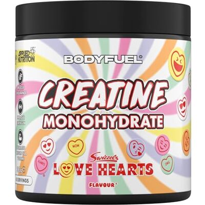 Applied Nutrition BodyFuel Creatine Monohydrate Powder, Increases High-Intensity Physical Performance, Swizzels Love Hearts (300g 60 Servings) Applied Nutrition BodyFuel Creatine Monohydrate Powder, Increases High-Intensity Physical Performance, Swizzels Love Hearts (300g 60 Servings)