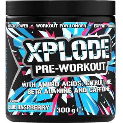 SCI-MX X-PLODE Pre-Workout 300g • Blue Raspberry Flavour • 250mg Caffeine Blue Raspberry Pre Workout • High Caffeine Formula • Energy & Focus Support • Boosts Performance • Training Intensity SCI-MX X-PLODE Pre-Workout 300g • Blue Raspberry Flavour • 250mg Caffeine Blue Raspberry Pre Workout • High Caffeine Formula • Energy & Focus Support • Boosts Performance • Training Intensity