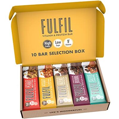 FULFIL Vitamin and Protein Bar 10x55g - 55g - 20g protein - 10 count - Protein bar FULFIL Vitamin and Protein Bar 10x55g - 55g - 20g protein - 10 count - Protein bar