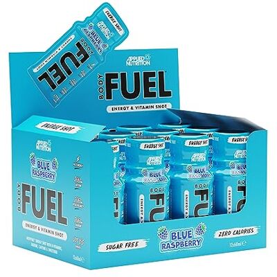 Applied Nutrition BodyFuel Energy Shot Body Fuel Prime Energy Shot, Physical Performance with B-Vitamins, Taurine, Caffeine, Sugar Free, Zero Calories (Box 12 Units x 60ml) (Blue Raspberry) Applied Nutrition BodyFuel Energy Shot Body Fuel Prime Energy Shot, Physical Performance with B-Vitamins, Taurine, Caffeine, Sugar Free, Zero Calories (Box 12 Units x 60ml) (Blue Raspberry)