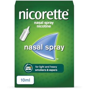 Nicorette Nasal Spray (1x 10ml), Fast-Acting Nicotine Nasal Spray to Help Stop Smoking, Cessation Aid for Relief from Cravings and Nicotine Withdrawal Nicorette Nasal Spray (1x 10ml), Fast-Acting Nicotine Nasal Spray to Help Stop Smoking, Cessation Aid for Relief from Cravings and Nicotine Withdrawal
