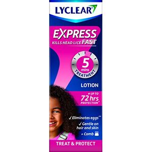 Lyclear Express Treat & Protect Lotion Kills Head Lice & Eggs – Effective in Just 5 minutes on Head Lice & Helps Protect for up-to 72 hours* – 100ml Lotion Format Lyclear Express Treat & Protect Lotion Kills Head Lice & Eggs – Effective in Just 5 minutes on Head Lice & Helps Protect for up-to 72 hours* – 100ml Lotion Format