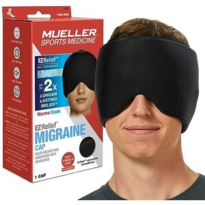 Mueller Sports Medicine EZ Relief Migraine Cap, for Men and Women, One Size Fits Most, Warms/Cools, Helps Reduce Pain Associated with Headaches, Migraines, and Facial Tension, Black Mueller Sports Medicine EZ Relief Migraine Cap, for Men and Women, One Size Fits Most, Warms/Cools, Helps Reduce Pain Associated with Headaches, Migraines, and Facial Tension, Black