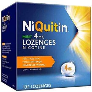 NiQuitin 4mg Nicotine Lozenges Mint Flavour (132) Fast, Effective Craving Relief Stop Smoking Aids for Taking at Home Or On The Go for Help Quitting Or Reducing Smoking NiQuitin 4mg Nicotine Lozenges Mint Flavour (132) Fast, Effective Craving Relief Stop Smoking Aids for Taking at Home Or On The Go for Help Quitting Or Reducing Smoking