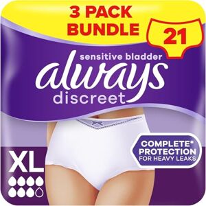 Always Discreet X-Large Incontinence Pants - Pack of 7 Always Discreet X-Large Incontinence Pants - Pack of 7