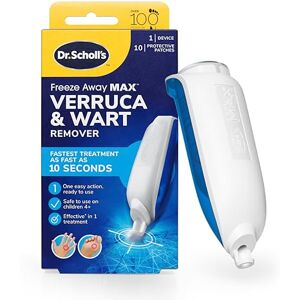 Dr. Scholl's Freeze Away Max Verruca and Wart Remover for Hands and Feet As Fast As 10 Seconds to Treat Warts and Verrucas, Safe for Children Aged 4 and Above Dr. Scholl's Freeze Away Max Verruca and Wart Remover for Hands and Feet As Fast As 10 Seconds to Treat Warts and Verrucas, Safe for Children Aged 4 and Above