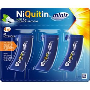 NiQuitin Minis Mint 4 mg Lozenges Effective Smoking Craving Relief Practical Pocket-Sized Container 60 Mini Lozenges Relieve Sudden Cravings Reduce and Quit Smoking Aid and Vaping NiQuitin Minis Mint 4 mg Lozenges Effective Smoking Craving Relief Practical Pocket-Sized Container 60 Mini Lozenges Relieve Sudden Cravings Reduce and Quit Smoking Aid and Vaping