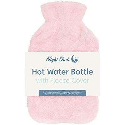 Benross Night Owl 64139 Hot Water Bottle with Blush Pink Faux Fur Cover / 32.5cm / 2 litre Capacity/Provides Warmth and Pain Relief,Standard Benross Night Owl 64139 Hot Water Bottle with Blush Pink Faux Fur Cover / 32.5cm / 2 litre Capacity/Provides Warmth and Pain Relief,Standard