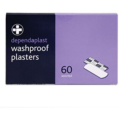 Reliance Medical Dependaplast Washproof Plasters Flexible PU Plastic Film, Secure Adhesive, Breathable, Waterproof Assorted Box of 60 Reliance Medical Dependaplast Washproof Plasters Flexible PU Plastic Film, Secure Adhesive, Breathable, Waterproof Assorted Box of 60
