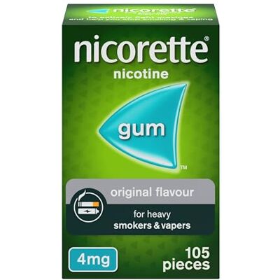 Nicorette 4mg Sugar Free Original Flavour Gum Nicotine 105 Pieces Nicorette 4mg Sugar Free Original Flavour Gum Nicotine 105 Pieces