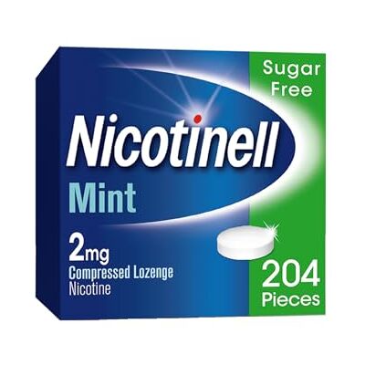 Nicotinell Mint Lozenge 2mg (204 Lozenges), Stop Smoking Aid, Sugar Free Nicotine Lozenges, Fresh Mint Flavour, 2mg Extra Strength for Heavy Smokers, Quit Smoking Aid, Mega Pack Nicotinell Mint Lozenge 2mg (204 Lozenges), Stop Smoking Aid, Sugar Free Nicotine Lozenges, Fresh Mint Flavour, 2mg Extra Strength for Heavy Smokers, Quit Smoking Aid, Mega Pack