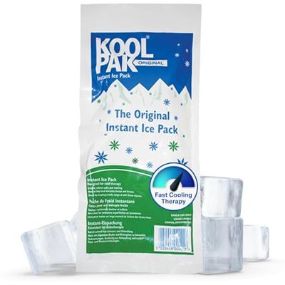 Koolpak 20 x Original Instant Ice Packs 12x29cm Cold Therapy Ice Packs for Injuries & Pain Relief Quick Squeeze Activation, Single Use Pack Stays Cold for Up to 40 Minutes First Aid Essential Koolpak 20 x Original Instant Ice Packs 12x29cm Cold Therapy Ice Packs for Injuries & Pain Relief Quick Squeeze Activation, Single Use Pack Stays Cold for Up to 40 Minutes First Aid Essential