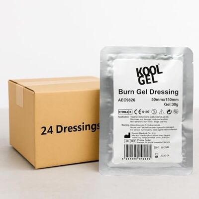 Koolpak KoolGel Burn Dressing 5cm x 15cm – Instant Soothing Relief for Burns, Scalds and Sunburn, 1st and 2nd Degree Burns – Sterile Hydrogel First Aid Treatment (24 Pack) Koolpak KoolGel Burn Dressing 5cm x 15cm – Instant Soothing Relief for Burns, Scalds and Sunburn, 1st and 2nd Degree Burns – Sterile Hydrogel First Aid Treatment (24 Pack)