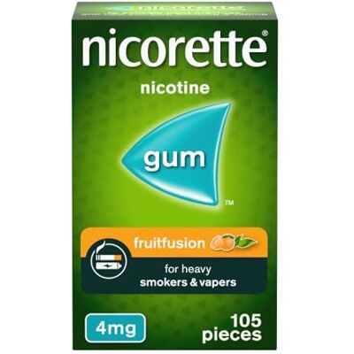 Nicorette Fruit Fusion Chewing Gum 4mg 105 Pieces Nicorette Fruit Fusion Chewing Gum 4mg 105 Pieces