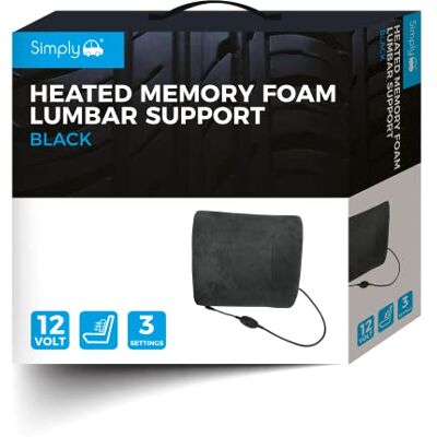 Simply Heated Memory Foam Lumbar Support Simply Heated Memory Foam Lumbar Support