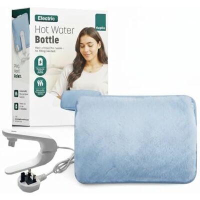 KEPLIN Rechargeable Electric Hot Water Bottle Soft & Cosy Bed, Hand & Body Warmer Fast Heating, Auto-Shut Off Function, Over-Heat Protection & No Refill Heat Pad 1 Year Warranty (Blue) KEPLIN Rechargeable Electric Hot Water Bottle Soft & Cosy Bed, Hand & Body Warmer Fast Heating, Auto-Shut Off Function, Over-Heat Protection & No Refill Heat Pad 1 Year Warranty (Blue)