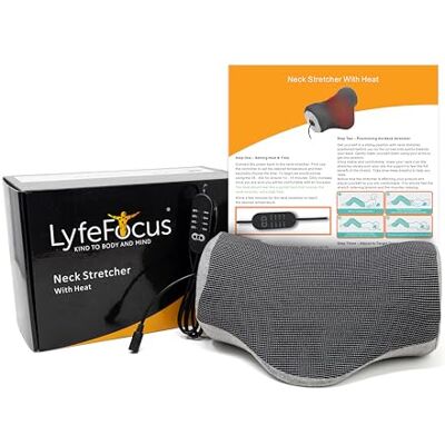 LyfeFocus Neck Stretcher, Posture Corrector, Grey, Heat Only LyfeFocus Neck Stretcher, Posture Corrector, Grey, Heat Only