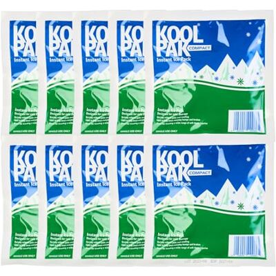 Koolpak Compact Instant Cold Ice Packs 15 x 15cm Pack of 10 Koolpak Compact Instant Cold Ice Packs 15 x 15cm Pack of 10