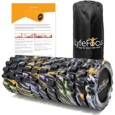 LyfeFocus Trigger Point Foam Roller, Deep Tissue Massage, Multi Colour LyfeFocus Trigger Point Foam Roller, Deep Tissue Massage, Multi Colour