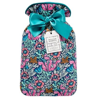 William Morris at Home Hot Water Bottle 620ml, Velvet Soft Cover, Bedtime Warmth, for Period Pain and Cramps, Pain Relief, Travel Size, Vegan and Cruelty Friendly, Gift for Her William Morris at Home Hot Water Bottle 620ml, Velvet Soft Cover, Bedtime Warmth, for Period Pain and Cramps, Pain Relief, Travel Size, Vegan and Cruelty Friendly, Gift for Her