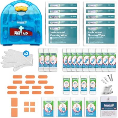 Astroplast Hospital Grade 1-20 Person HSE Compliant First Aid Kit Premium Integrated Carry Handle & Wall Mountable Ideal for Home, Wokplace, Sports Mezzo First Aid Box Astroplast Hospital Grade 1-20 Person HSE Compliant First Aid Kit Premium Integrated Carry Handle & Wall Mountable Ideal for Home, Wokplace, Sports Mezzo First Aid Box