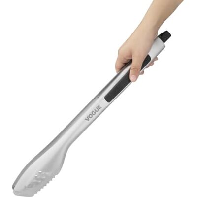 Vogue Heavy Duty BBQ Tongs Metal Long Kitchen Heat Resistant Tongs for Cooking, Grilling, Barbecue, Buffet HP284 Vogue Heavy Duty BBQ Tongs Metal Long Kitchen Heat Resistant Tongs for Cooking, Grilling, Barbecue, Buffet HP284