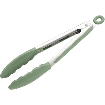 Wiltshire Silicone Kitchen Tongs 23cm, Cooking & Serving, Moss Salad & BBQ Tool, Stainless Steel, Heat-Resistant Utensil, Non-Stick, Non-Scratch Tip, 27x3.5x3.7cm Wiltshire Silicone Kitchen Tongs 23cm, Cooking & Serving, Moss Salad & BBQ Tool, Stainless Steel, Heat-Resistant Utensil, Non-Stick, Non-Scratch Tip, 27x3.5x3.7cm