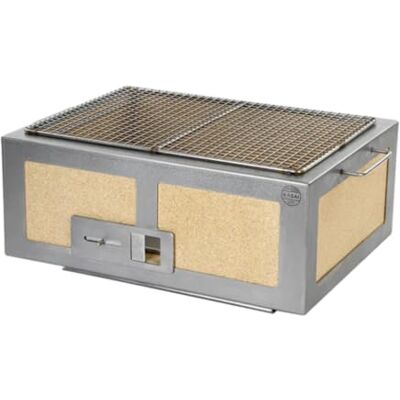 Kasai Japanese Grills Kasai Konro Medium Wide Japanese Charcoal Grill – Table Top Konro BBQ for Sear, Plancha & Robata Cooking – Made in Britain – Feeds 4-6 people – 14.7kg Kasai Japanese Grills Kasai Konro Medium Wide Japanese Charcoal Grill – Table Top Konro BBQ for Sear, Plancha & Robata Cooking – Made in Britain – Feeds 4-6 people – 14.7kg