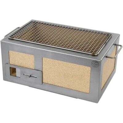 Kasai Japanese Grills Kasai Konro Little Japanese Charcoal Grill – Table Top Konro BBQ for Sear, Plancha & Robata Cooking – Made in Britain – Feeds 2-4 people – 11.1kg Kasai Japanese Grills Kasai Konro Little Japanese Charcoal Grill – Table Top Konro BBQ for Sear, Plancha & Robata Cooking – Made in Britain – Feeds 2-4 people – 11.1kg