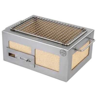 Kasai Japanese Grills Kasai Konro Nano Japanese Charcoal Grill – Table Top Konro BBQ for Sear, Plancha & Robata Cooking – Made in Britain – Feeds 2-3 people – 7.2kg Kasai Japanese Grills Kasai Konro Nano Japanese Charcoal Grill – Table Top Konro BBQ for Sear, Plancha & Robata Cooking – Made in Britain – Feeds 2-3 people – 7.2kg