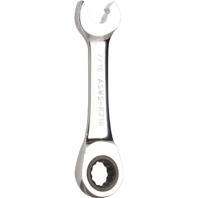 Jonard Tools ASWS-R716 Ratcheting Speed Wrench, Stubby, 7/16 Jonard Tools ASWS-R716 Ratcheting Speed Wrench, Stubby, 7/16