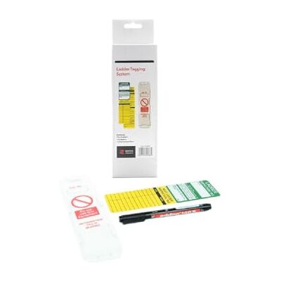 Centurion Ladder Inspection Tagging Kit 10 Holders, 10 Polypropylene Inserts & 1 pen Ladder Safety Tag System Equipment Inspection Tags for Workplace & Construction Centurion Ladder Inspection Tagging Kit 10 Holders, 10 Polypropylene Inserts & 1 pen Ladder Safety Tag System Equipment Inspection Tags for Workplace & Construction