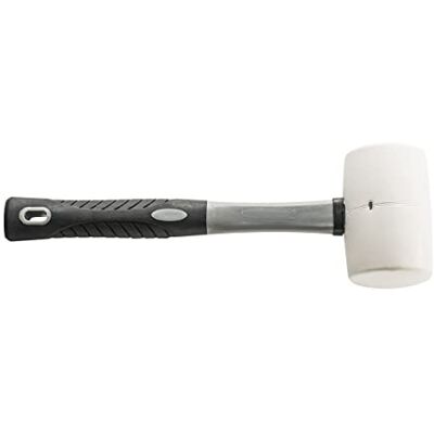 HARDY WORKING TOOLS Hardy Universal 2K Rubber Mallet 2-Component Handle with Non-Slip Coating Work Comfort Safety Contoured Precise Solid Colour White 55 mm HARDY WORKING TOOLS Hardy Universal 2K Rubber Mallet 2-Component Handle with Non-Slip Coating Work Comfort Safety Contoured Precise Solid Colour White 55 mm