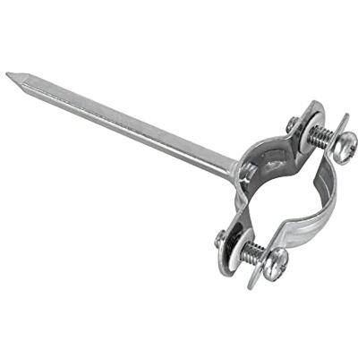 Sanitop-Wingenroth Pipe Clamp for Type 1 1/4 Inch Pipes, Pipe Fixing, with Impact Pin 80 mm, Galvanised Steel, 101288 Sanitop-Wingenroth Pipe Clamp for Type 1 1/4 Inch Pipes, Pipe Fixing, with Impact Pin 80 mm, Galvanised Steel, 101288
