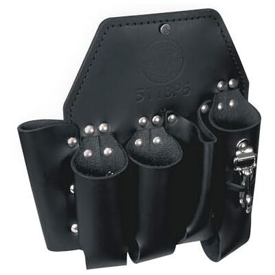 KLEIN TOOLS Lineman Tool Pouch, 5-Pocket and Knife Snap, Durable Leather, 25 x 28 cm 5118P5 KLEIN TOOLS Lineman Tool Pouch, 5-Pocket and Knife Snap, Durable Leather, 25 x 28 cm 5118P5