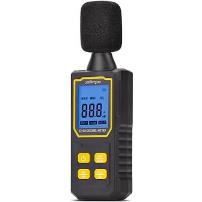 StarTech .com Handheld Digital Sound Meter w/Large LCD, Noise/Decibel Level Reader for Server Rooms/Offices, Audio Monitor StarTech .com Handheld Digital Sound Meter w/Large LCD, Noise/Decibel Level Reader for Server Rooms/Offices, Audio Monitor