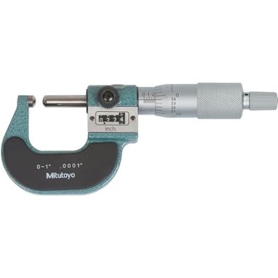 Mitutoyo 295-253, 0-1" X .0001" Spherical Anvil and Spindle, Digit Outside Micrometer, Ratchet Mitutoyo 295-253, 0-1" X .0001" Spherical Anvil and Spindle, Digit Outside Micrometer, Ratchet