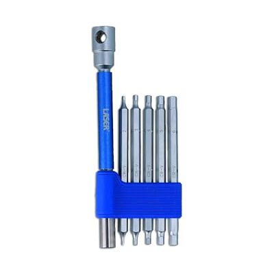 Laser 9114 Interchangeable 3-Way T-Handle Spinner & Hex Bit Set 6pc Laser 9114 Interchangeable 3-Way T-Handle Spinner & Hex Bit Set 6pc