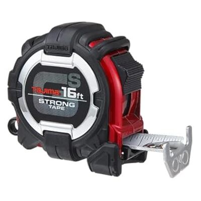 Tajima GS-Lock Tape Measure 16ft x 1in Tape Measure with Compatible Clip & Horned Magnetic Hook GS-MC16BW Tajima GS-Lock Tape Measure 16ft x 1in Tape Measure with Compatible Clip & Horned Magnetic Hook GS-MC16BW