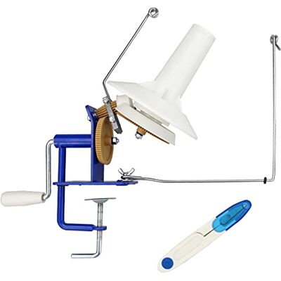 LAMXD Needlecraft Large Jumbo Metal Yarn/Wool/String/Fiber Ball Winder Hand Operated,10-Ounce,with Thread Cutter Scissors LAMXD Needlecraft Large Jumbo Metal Yarn/Wool/String/Fiber Ball Winder Hand Operated,10-Ounce,with Thread Cutter Scissors