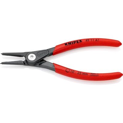 KNIPEX Precision Circlip Pliers for External Circlips on Shafts Self-Service Card with Non-Slip Plastic Coating 140 mm, 49 11 A1 SB KNIPEX Precision Circlip Pliers for External Circlips on Shafts Self-Service Card with Non-Slip Plastic Coating 140 mm, 49 11 A1 SB