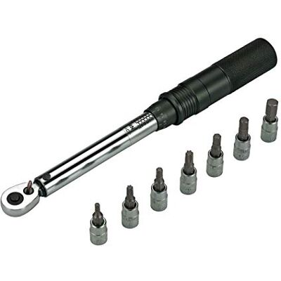 BBB Cycling, TorqueSet Deluxe, Torque Wrench Spanner and Hex Key Set for Road and Mountain Bikes, Repair Kit, Hand Tool, T25 T30 Torx, 2-24 Nm, BTL-173,Black,55 x 292 x 69 mm BBB Cycling, TorqueSet Deluxe, Torque Wrench Spanner and Hex Key Set for Road and Mountain Bikes, Repair Kit, Hand Tool, T25 T30 Torx, 2-24 Nm, BTL-173,Black,55 x 292 x 69 mm