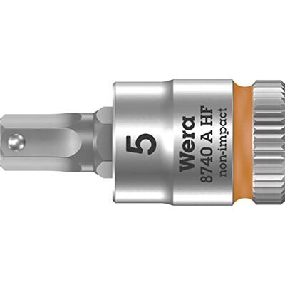 Wera ' Zyklop 8740 A HF Bitnuss with 1/4 Inch Drive with Holding Function, Orange, 05003335001 Wera ' Zyklop 8740 A HF Bitnuss with 1/4 Inch Drive with Holding Function, Orange, 05003335001