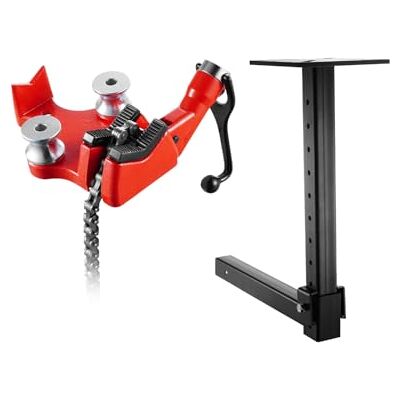 VEVOR Heavy-Duty Pipe Chain Vise, 1/8" 5" Pipe Capacity, 26" Rugged Chain & Cast Iron Base, Hitch Mount Vise Plate Holder with Adjustable Height Fits 2 inch x 2 inch Receiver VEVOR Heavy-Duty Pipe Chain Vise, 1/8" 5" Pipe Capacity, 26" Rugged Chain & Cast Iron Base, Hitch Mount Vise Plate Holder with Adjustable Height Fits 2 inch x 2 inch Receiver